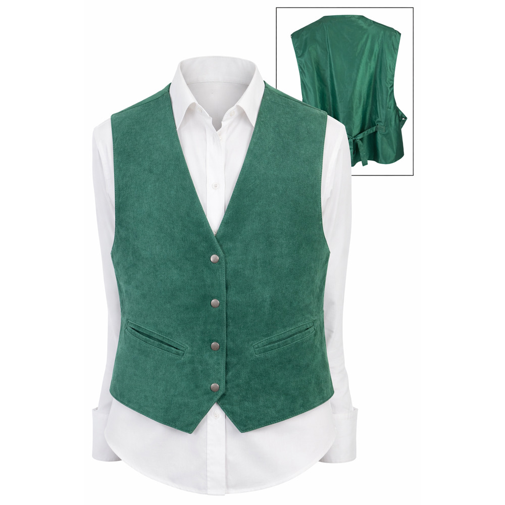 Learsi Vintage Emerald Suede Leather Vest Western Boho Luxe 2X